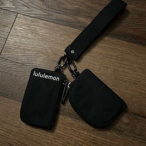 lululemon athletica Black Wallet and Pouch Set